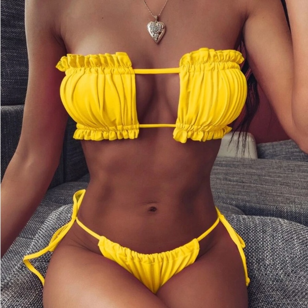 Shein Yellow Bikini
